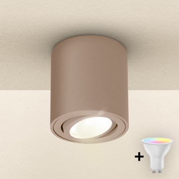 Brilagi - Spot LED RGBW dimmable MIA 1xGU10/4,8 W/230 V 3000 K 84 x 80 mm beige + télécommande