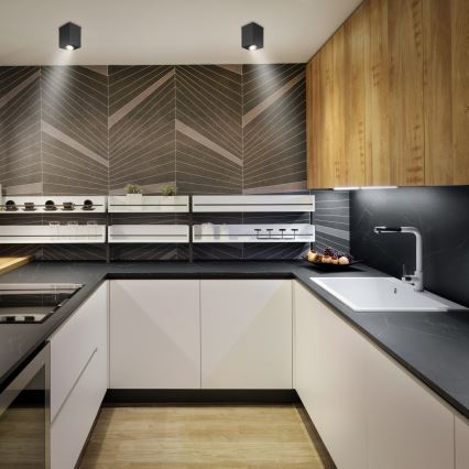 Brilagi - Spot LED RGBW dimmable MIA 1xGU10/6W/230V 3000K 100x80 mm noir + télécommande