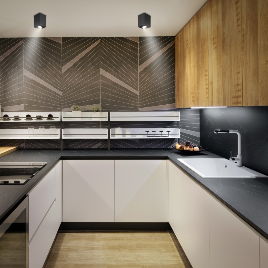 Brilagi - Spot LED RGBW dimmable MIA 1xGU10/6W/230V 3000K 100x80 mm noir + télécommande