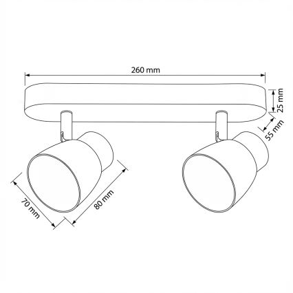 Brilagi - Spot LED RGBW dimmable NUGGET 2xGU10/6W/230V 2700-6500K Wi-Fi noir/doré