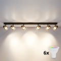 BRILAGI - Spot LED RGBW dimmable NUGGET 6xGU10/6,5W/230V 2700-6500K Wi-Fi noir/doré