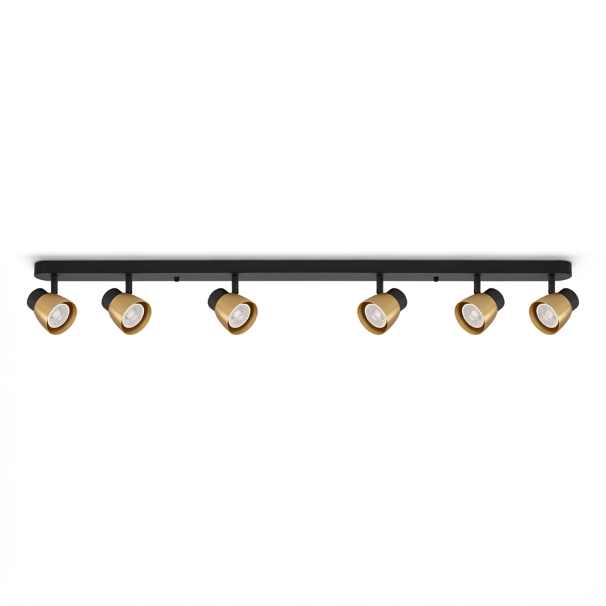 Brilagi - Spot LED RGBW dimmable NUGGET 6xGU10/6W/230V 2700-6500K Wi-Fi noir/doré