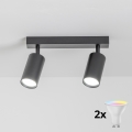 Brilagi - Spot LED RGBW dimmable SELE 2xGU10/4,8W/230V 3000K noir + télécommande