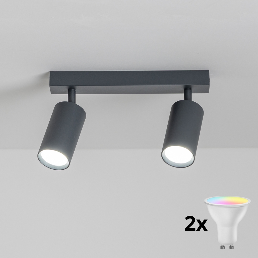 Brilagi - Spot LED RGBW dimmable SELE 2xGU10/6,5W/230V 2700-6500K anthracite