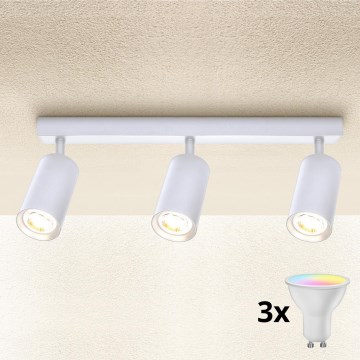 Brilagi - Spot LED RGBW dimmable SELE 3xGU10/4,8W/230V 3000K blanc + télécommande