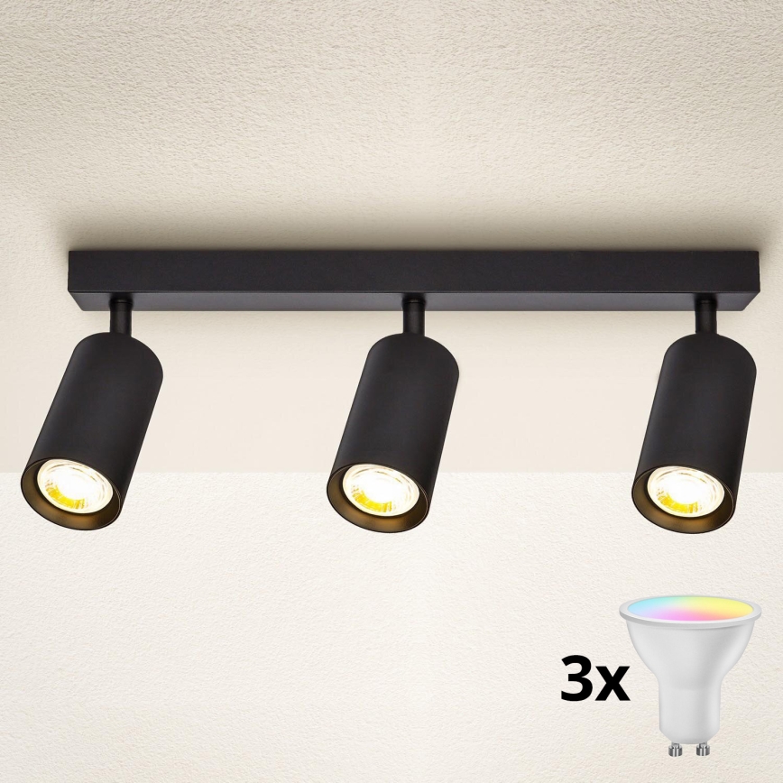 Brilagi - Spot LED RGBW dimmable SELE 3xGU10/6,5W/230V 2700-6500K noir