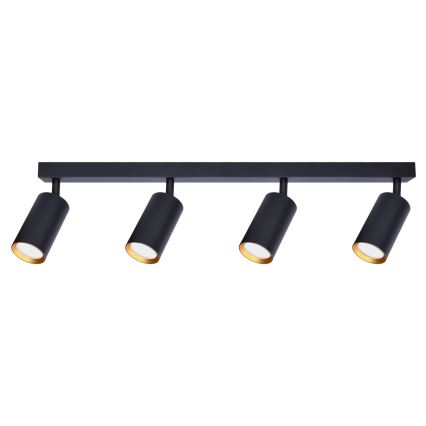 Brilagi - Spot LED RGBW dimmable SELE 4xGU10/4,8W/230V 3000K noir/doré + télécommande