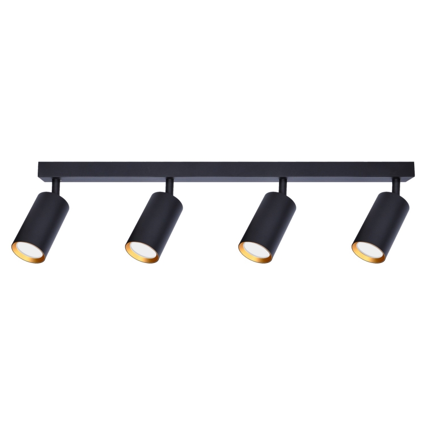 Brilagi - Spot LED RGBW dimmable SELE 4xGU10/4,8W/230V 3000K noir/doré + télécommande