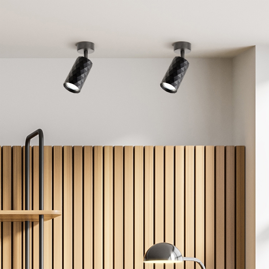 Brilagi - Spot LED RGBW dimmable SELE DIAMANT 1xGU10/4,8W/230V 3000K noir + télécommande