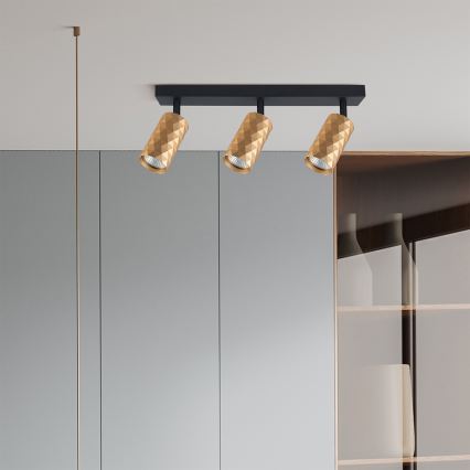 Brilagi - Spot LED RGBW dimmable SELE DIAMANT 3xGU10/6W/230V 3000K Wi-Fi doré