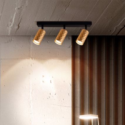 Brilagi - Spot LED RGBW dimmable SELE DIAMANT 3xGU10/6W/230V 3000K Wi-Fi doré