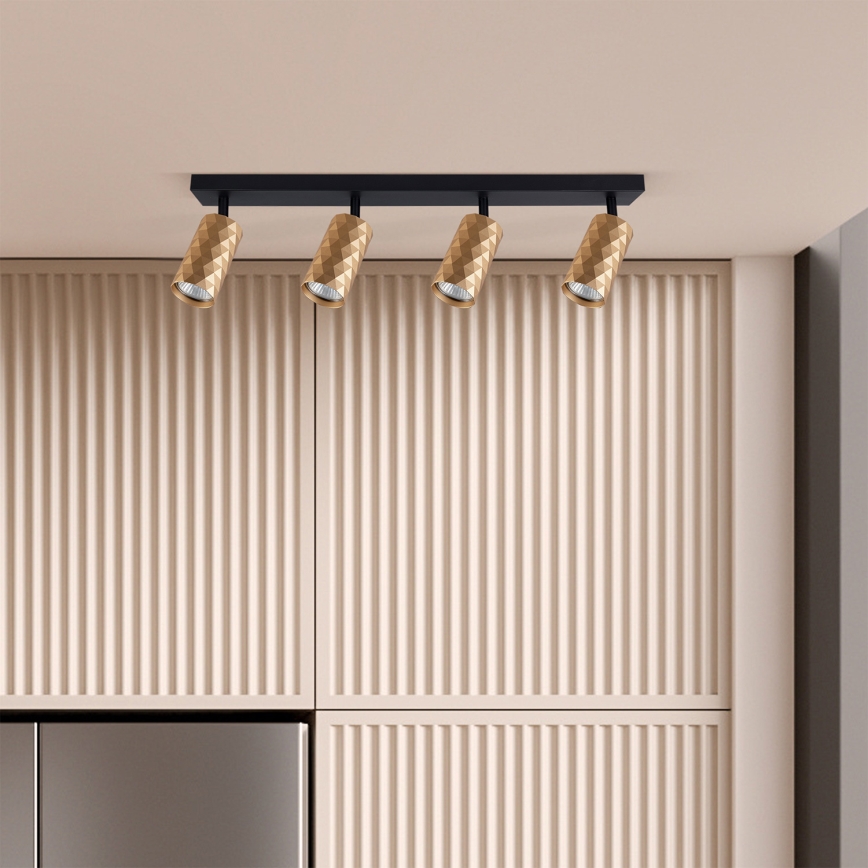 Brilagi - Spot LED RGBW dimmable SELE DIAMANT 4xGU10/4,8W/230V 3000K doré + télécommande