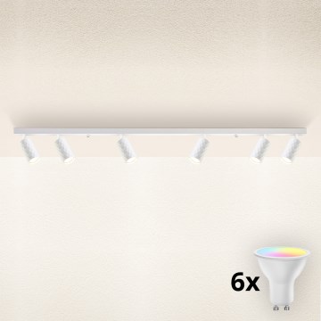 Brilagi - Spot LED RGBW dimmable SELE DIAMANT 6xGU10/6,5W/230V 2700-6500K Wi-Fi blanc