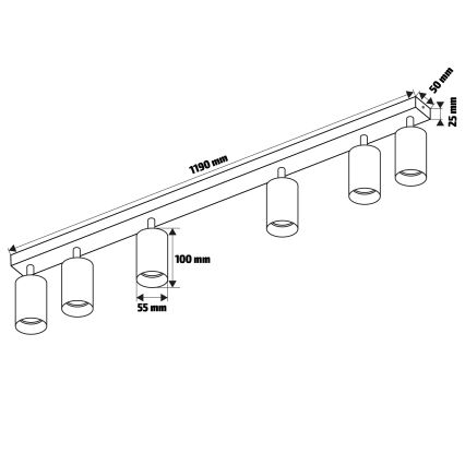 Brilagi - Spot LED RGBW dimmable SELE DIAMANT 6xGU10/6,5W/230V 2700-6500K Wi-Fi blanc