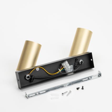 Brilagi - Spot LED RGBW dimmable SELE GOLDEN 2xGU10/4,8W/230V 3000K noir/doré + télécommande