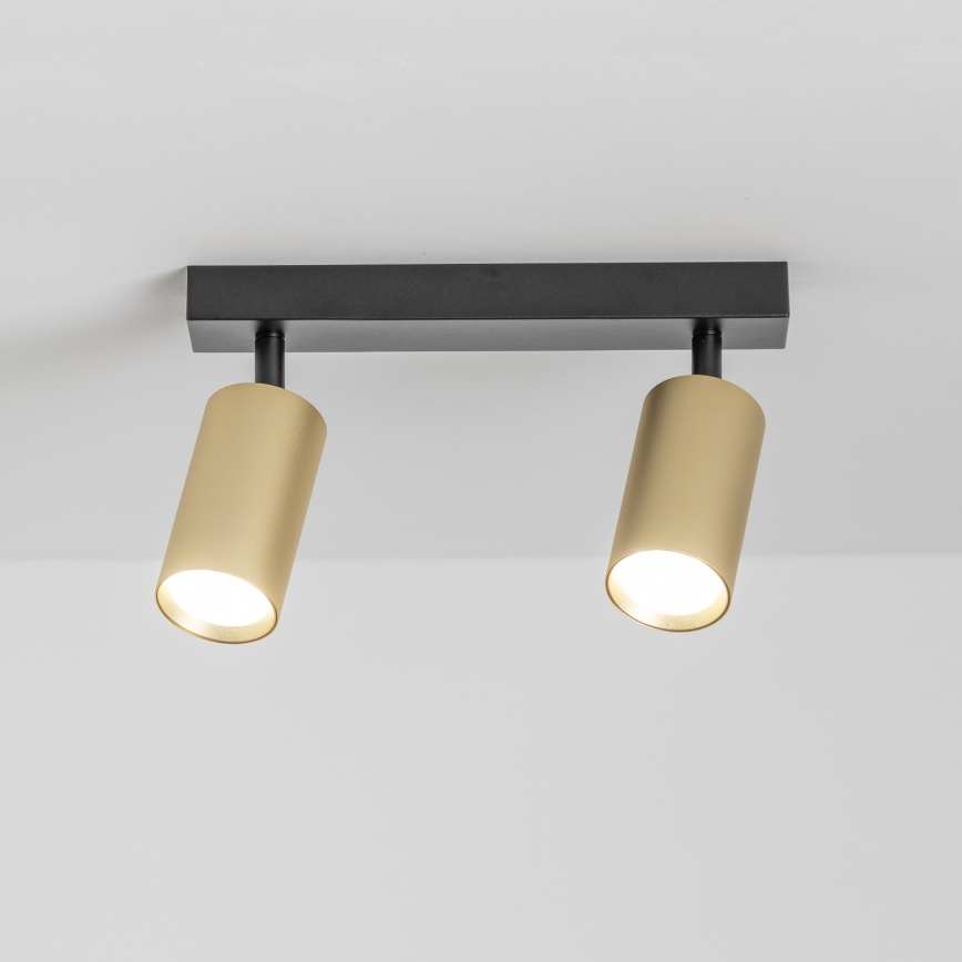 Brilagi - Spot LED RGBW dimmable SELE GOLDEN 2xGU10/6,5W/230V 2700-6500K noir/doré