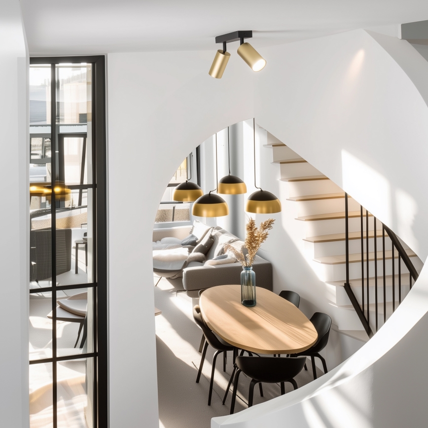 Brilagi - Spot LED RGBW dimmable SELE GOLDEN 2xGU10/6W/230V 3000K noir/doré + télécommande