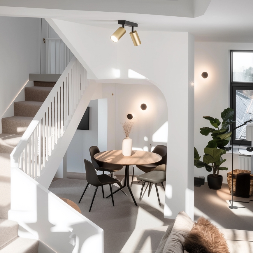 Brilagi - Spot LED RGBW dimmable SELE GOLDEN 2xGU10/6W/230V 3000K noir/doré + télécommande