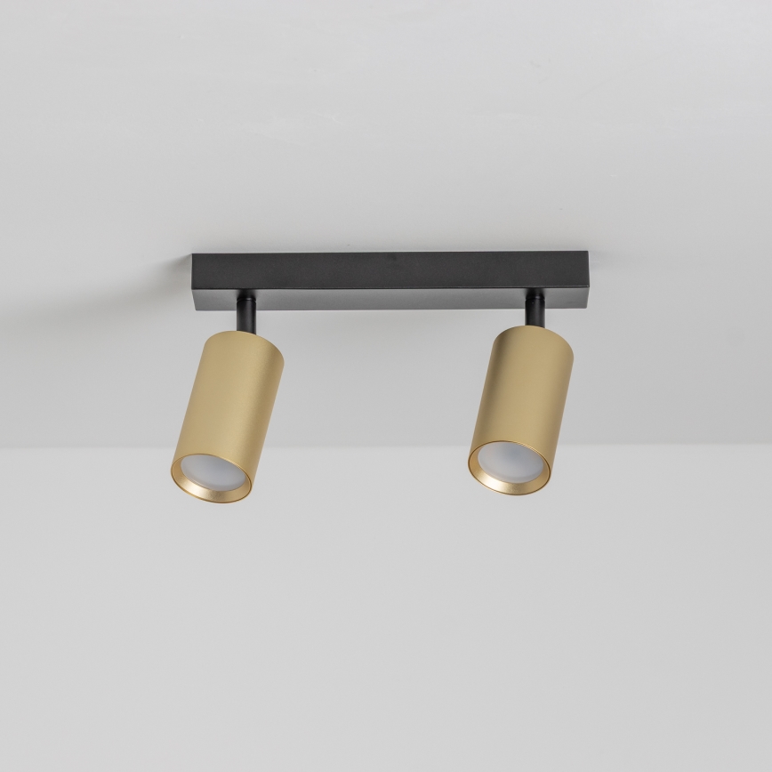 Brilagi - Spot LED RGBW dimmable SELE GOLDEN 2xGU10/6W/230V 3000K noir/doré + télécommande