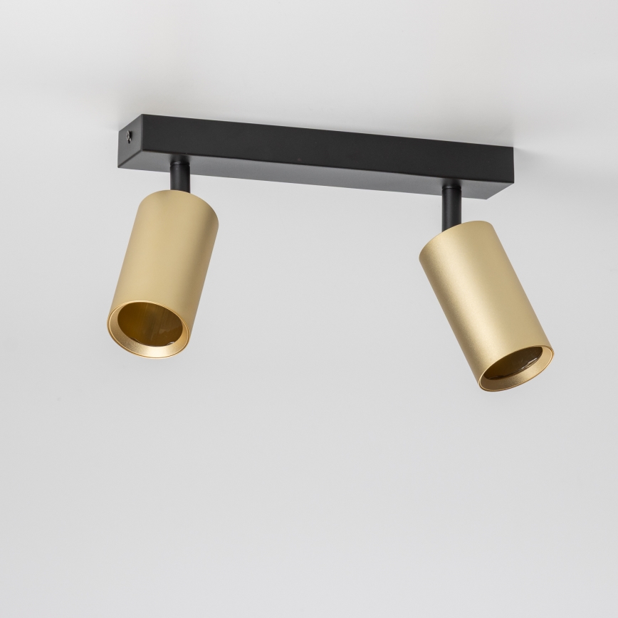 Brilagi - Spot LED RGBW dimmable SELE GOLDEN 2xGU10/6W/230V 3000K noir/doré + télécommande