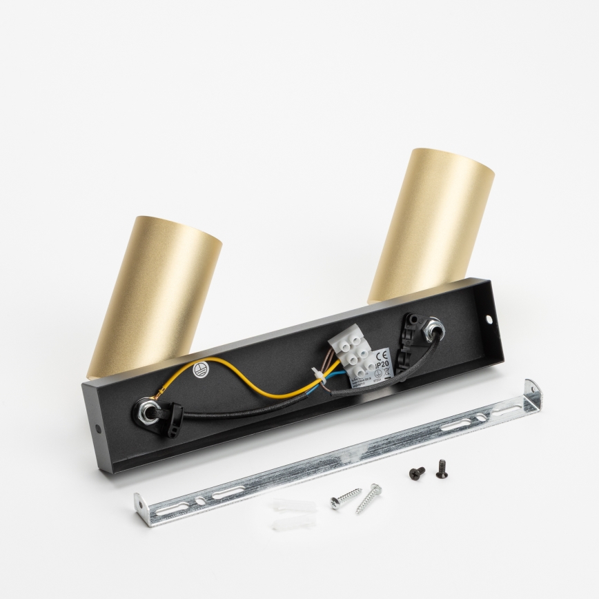 Brilagi - Spot LED RGBW dimmable SELE GOLDEN 2xGU10/6W/230V 3000K noir/doré + télécommande