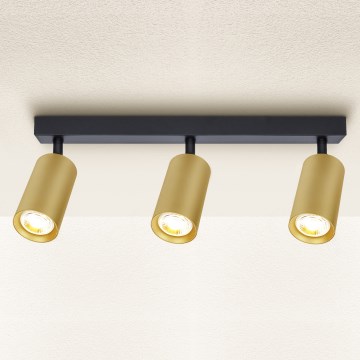 Brilagi - Spot LED RGBW dimmable SELE GOLDEN 3xGU10/6,5W/230V 2700-6500K noir/doré