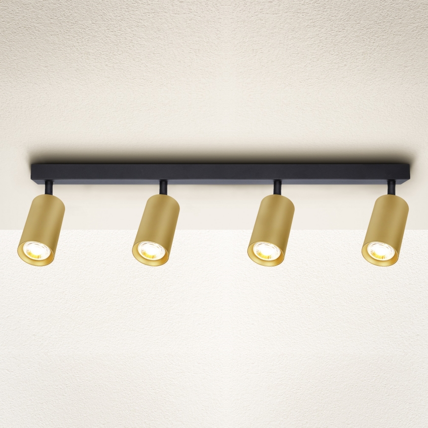 Brilagi - Spot LED RGBW dimmable SELE GOLDEN 4xGU10/6,5W/230V 2700-6500K noir/doré