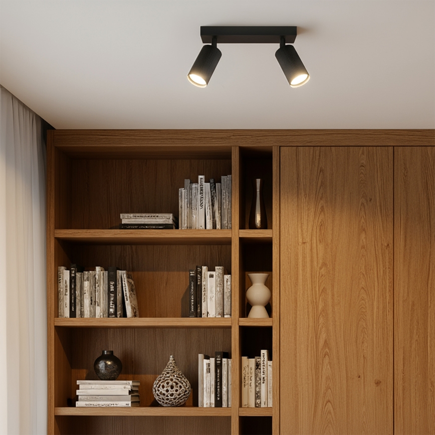 Brilagi - Spot LED RGBW dimmable SELE MODERN 2xGU10/4,8W/230V 3000K noir + télécommande