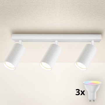 Brilagi - Spot LED RGBW dimmable SELE MODERN 3x GU10/6W/230V 2700–6500K Wi-Fi blanc