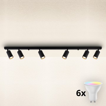 Brilagi - Spot LED RGBW dimmable SELE MODERN 6xGU10/6,5W/230V 2700-6500K Wi-Fi noir