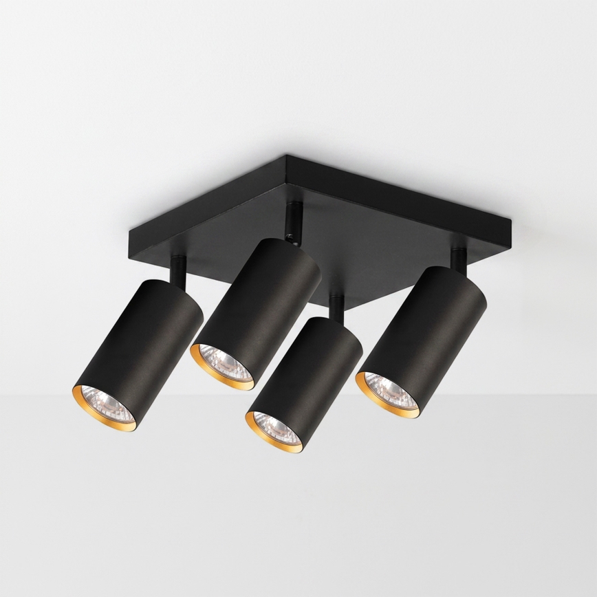 BRILAGI - Spot LED RGBW dimmable SELE SQUARE 4xGU10/6,5W/230V 2700-6500K noir/doré