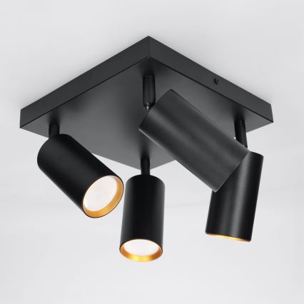 BRILAGI - Spot LED RGBW dimmable SELE SQUARE 4xGU10/6,5W/230V 2700-6500K noir/doré