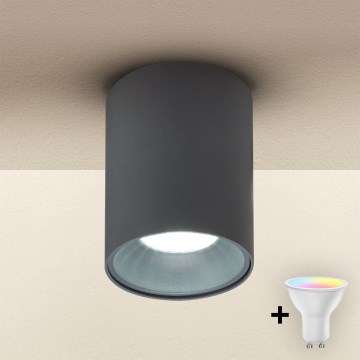 Brilagi - Spot LED RGBW dimmable TRINE 1xGU10/4,8W/230V 3000K anthracite + télécommande