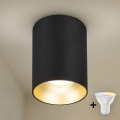 Brilagi - Spot LED RGBW dimmable TRINE 1xGU10/4,8W/230V 3000K noir/doré + télécommande