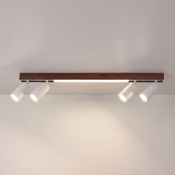 BRILAGI - Spot LED SELE 4xGU10/30W/230V + LED/20W blanc/décor cerisier