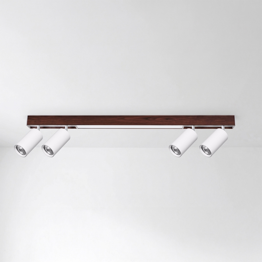 BRILAGI - Spot LED SELE 4xGU10/30W/230V + LED/20W blanc/décor cerisier