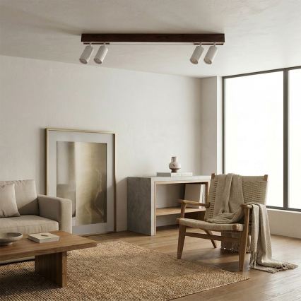 BRILAGI - Spot LED SELE 4xGU10/30W/230V + LED/20W blanc/décor cerisier