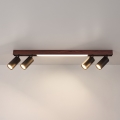 BRILAGI - Spot LED SELE 4xGU10/30W/230V + LED/20W noir/décor chêne