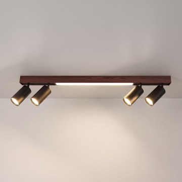 Brilagi - Spot LED SELE 4xGU10/30W/230V + LED/20W noir/décor chêne