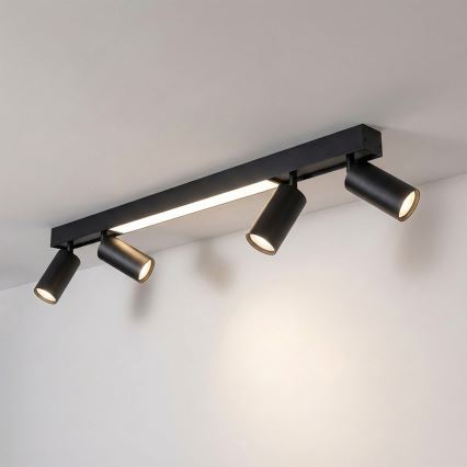 Brilagi - Spot LED SELE 4xGU10/30W/230V + LED/20W noir