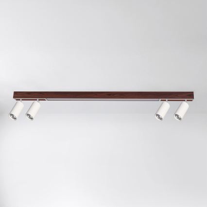 Brilagi - Spot LED SELE 4xGU10/30W/230V + LED/25W blanc/décor chêne