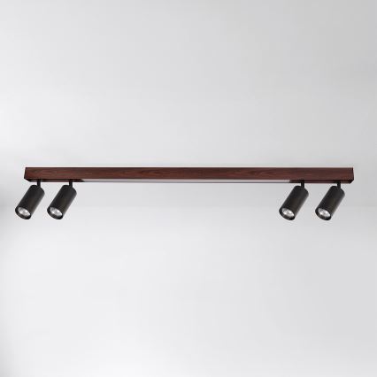 Brilagi - Spot LED SELE 4xGU10/30W/230V + LED/25W noir/décor chêne