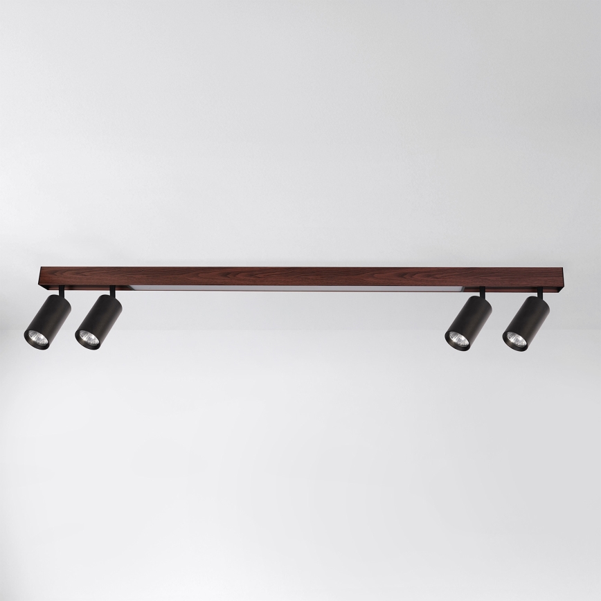 Brilagi - Spot LED SELE 4xGU10/30W/230V + LED/25W noir/décor chêne