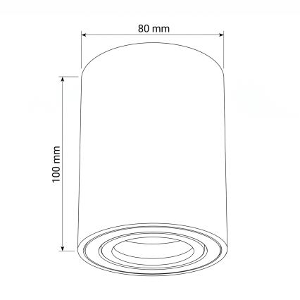 BRILAGI - Spot MIA 1xGU10/30W/230V 100x80 mm marron