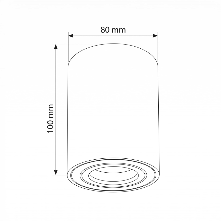 BRILAGI - Spot MIA 1xGU10/30W/230V 100x80 mm noir