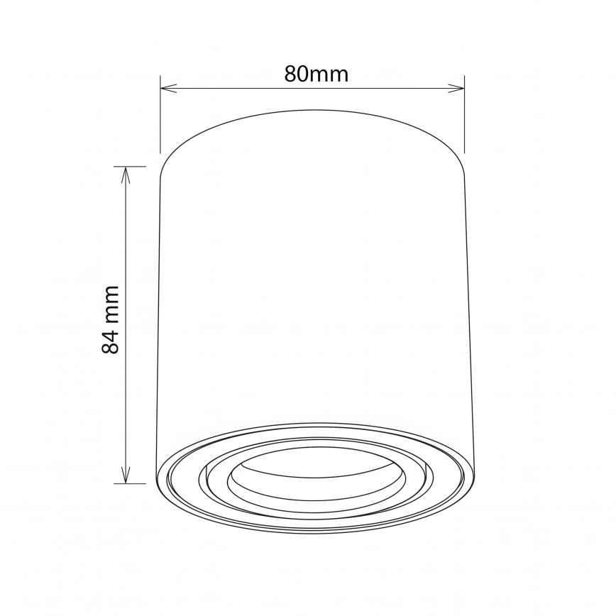 BRILAGI - Spot MIA 1xGU10/30W/230V 84x80 mm argenté