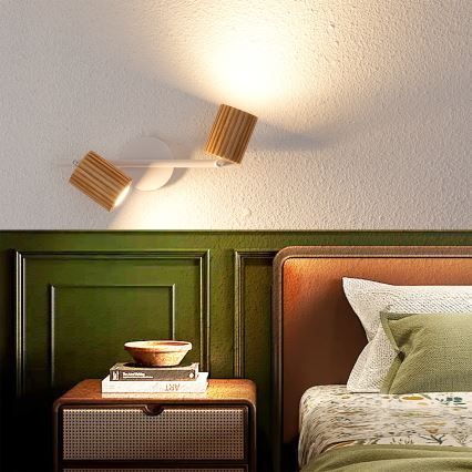 Brilagi - Spot MODERN WOOD 2xGU10/8W/230V bois/blanc