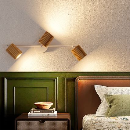 Brilagi - Spot MODERN WOOD 3xGU10/8W/230V bois/blanc