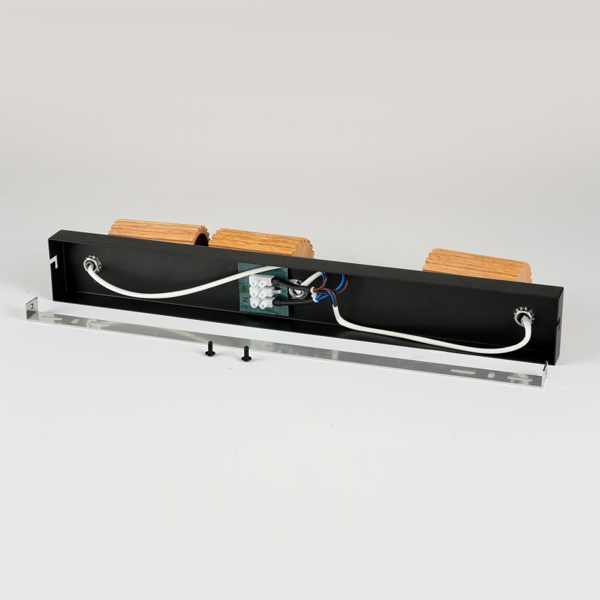 Brilagi - Spot MODERN WOOD 3xGU10/8W/230V bois d'hévéa/noir