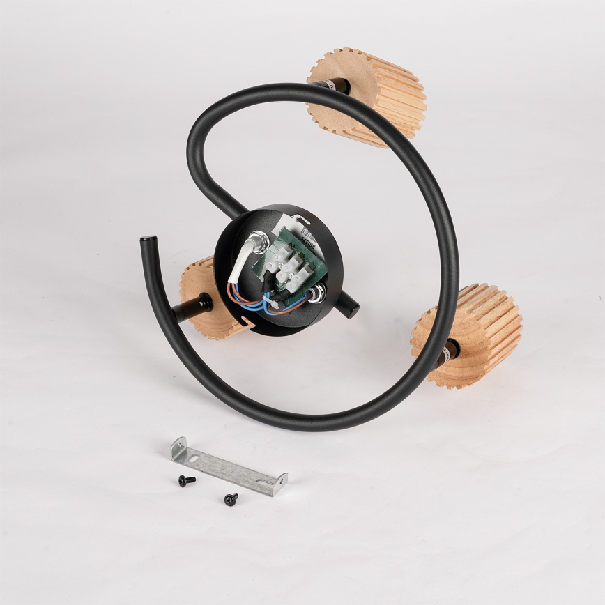 Brilagi - Spot MODERN WOOD 3xGU10/8W/230V bois/noir